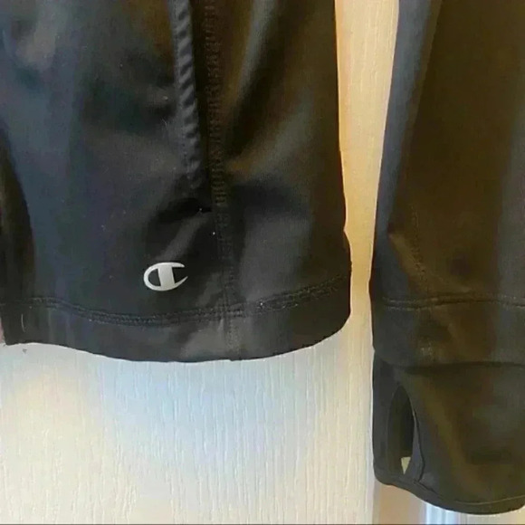 Champion Track Jacket Workout Running Gym Active Full Zip Up Black Size XS - Picture 8 of 14